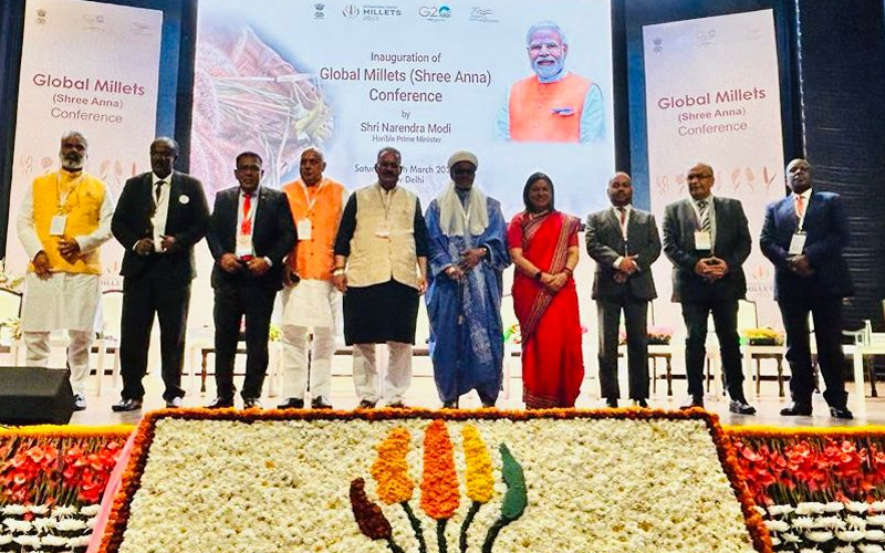 दो दिवसीय ग्लोबल मिलेट्स सम्मेलन अन्न का उद्घाटन, मंत्री गणेश जोशी हुए शामिल