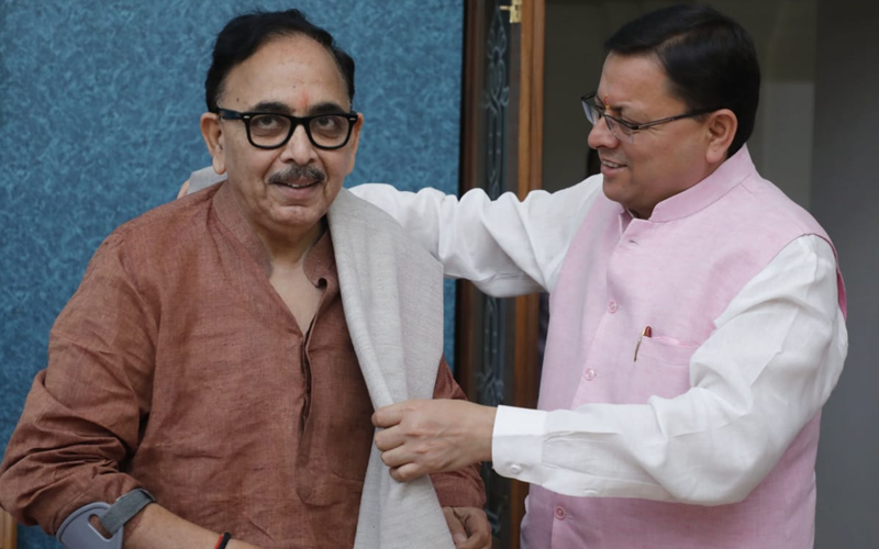 दिल्ली में केंद्रीय मंत्री महेंद्र नाथ पाण्डेय से मिले सीएम धामी