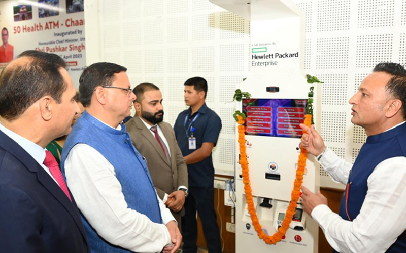 सीएम धामी ने किया चारधाम यात्रा मार्गों पर 50 हेल्थ एटीएम का लोकापर्ण
