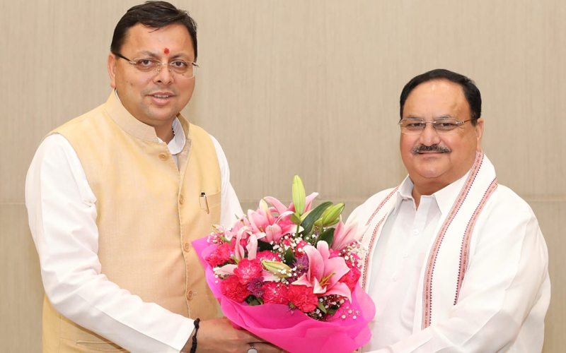मुख्यमंत्री धामी की बीजेपी राष्ट्रीय अध्यक्ष जे पी नड्डा से मुलाक़ात,जानिए खास बाते……