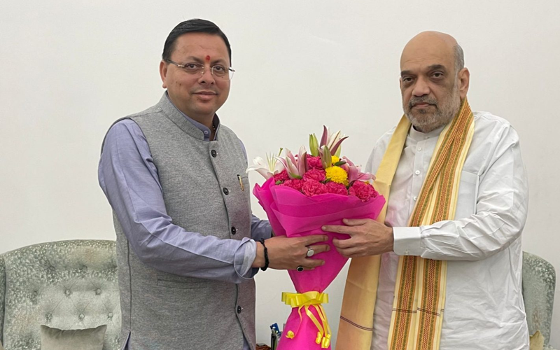 देर रात गृहमंत्री अमित शाह से मुलाकात करने पहुंचे सीएम धामी