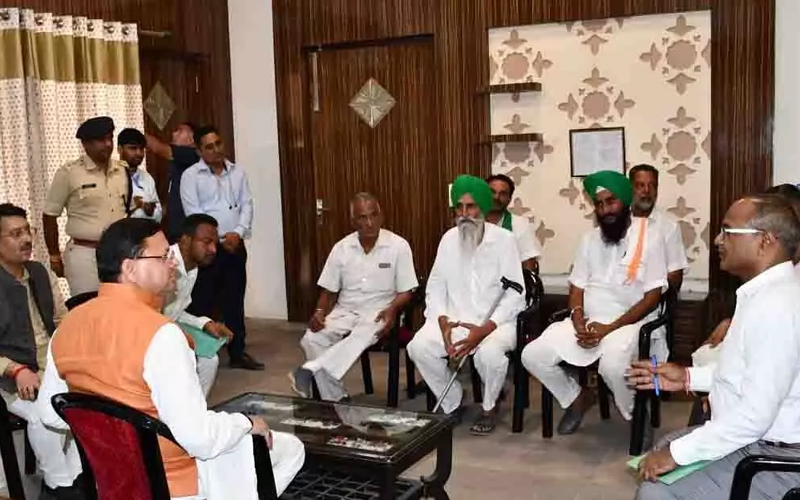 मुख्यमंत्री धामी से किसानों के प्रतिनिधिमण्डल ने भेंट की