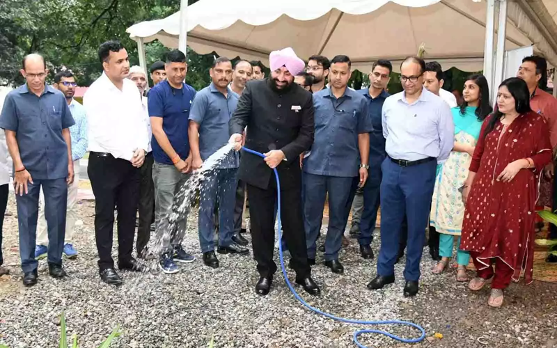 राज्यपाल लेफ्टिनेंट जनरल गुरमीत सिंह (सेनि) ने वर्षा जल संरक्षण प्रणाली के कार्यों का लोकार्पण किया