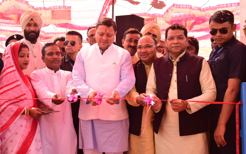 मुख्यमंत्री धामी ने दुर्गा मंदिर का किया लोकार्पण