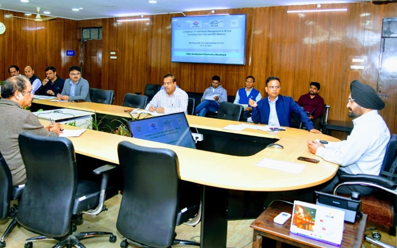 मुख्य सचिव डॉ. एस. एस. संधु ने प्रदेश के सभी स्थानीय निकायों में ठोस कूड़ा प्रबन्धन के सम्बन्ध में बैठक ली