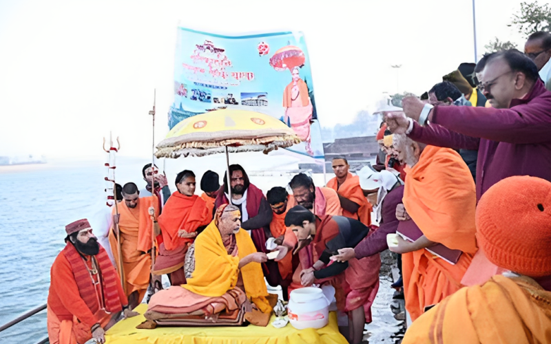 गंगा पूजन के साथ स्वामी अविमुक्तेश्वरानंद ने शुरू की शीतकालीन चारधाम यात्रा