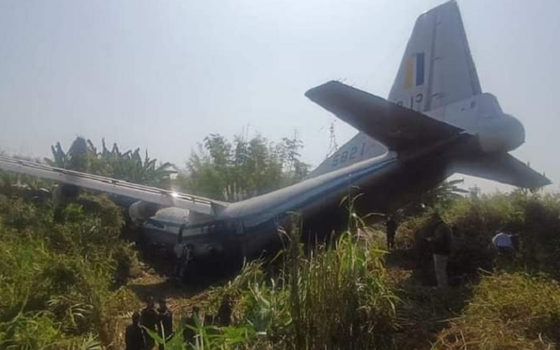 मिजोरम में हादसे का शिकार हुआ म्यांमार का सैन्य विमान