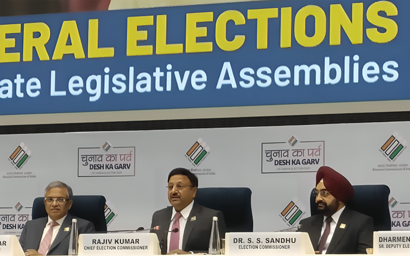 पिछली बार की तरह 7 चरणों में ही इस बार होंगे लोकसभा के चुनाव, 4 जून को आएंगे नतीजे